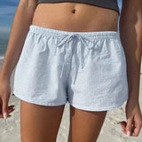 Comfort Daily Style Striped Loose Shorts Ins Trend Basic Simple Wear Casual Pants-Outfit
