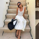 Fongt Mesh Vest Sweet Splicing Fake Two-Piece Self-Sightament Dress 2025 Summer New