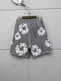 2024 New Black And Gray Printed Shorts For Men And Women With High Quality Rope Shorts-Outfit