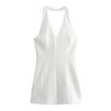 New Spring V-Collar Slim Dress 2744777-Outfit