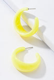 C Shape Acrylic Earrings-Outfit