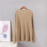 Winter Sweater Women 2020 New Korean Warm Knitted Sweater Loose O Neck Female Pullovers Fashion Solid Female