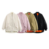 Fongt Summer 4 Color Loose Flight Padded Coat Women's Jacket Padded Coat Y9-5067-Outfit