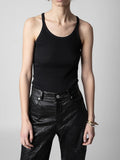 Print Tank Top Women 2023 Summer Cotton Ribbed Knitted Elastic Basic Shirts Fashion Tops Female Casual Clothes