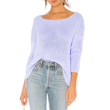 Fongt And Summer New Knit Sweater A Word Collar Hollow Out Loose Knit Jacket Sun Protection Suit Sweater Women's Type