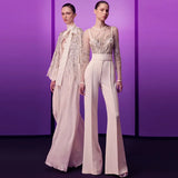 Fongt Spring And Summer New Star Fashion Mesh Splicing Heavy Industry Lincrium Nails Studded Trousers