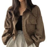 Fongt Chic 2025 Spring French Vintage Single-Drenaught Clip Lantern Shirt Long Sleeved Jacket Woman