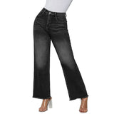 Vintage Women Wide Leg Pants Loose And Slim Cat Beard Monkey Jeans-Outfit