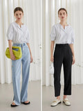 Office Lady White Striped Shirt Female Summer 2021 Thin Design Niche Chic French Short-sleeved V-neck Retro