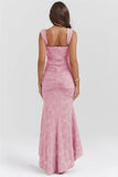 Lace Textured Strap Wrap Midi Dress-Outfit