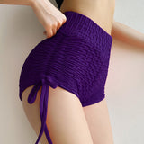 Fongt Leggings Summer New Women's Splicing Body Yoga Pants Three-Pointed Bow Shorts