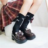 Fongt Temperament With Skirt Versatile Bow Knot Single Shoes Female 2024 Net Red New Korean Elegant Fairy Wind Mary Jane