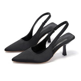 Fongt Spring And Summer New Pointed Thin Heel High Heel Shoes After Empty Head Sandals Fairy Wind With Skirt High