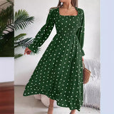 Shooting 2025 Autumn And Winter Leisure Wood Ear Side Leading Wave Big Swing Dress