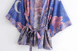 Fongt Autumn Women's New Human Cotton Positioning Water Printing Belt Kimono-Outfit