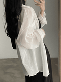 Lightweight Sheer Long Sleeve Blouse-Outfit