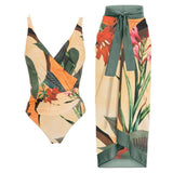 Sexy Fashion One Piece Swimsuit Solid 3D Flower Summer Women Swimwear Beachwear Summer Luxury Monokini Bathing Suit-Outfit
