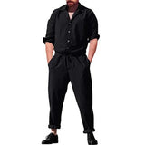 Slim Long Romper Long Sleeve Street Casual Cargo Pants Jumpsuit Siamese Trousers