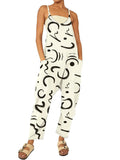 Summer New Fashion Leisure Loose Printed Jumpsuit-Outfit