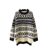 Fongt Sense Small Round Collar Sweater Female Autumn Dong Korean Version Loose Languid Lazy Small Knit Sweater Outside-Outfit