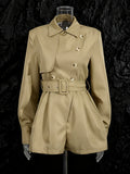 Fongt Temperament Elegant Collar Jumpsuit 2025 Autumn New Waist High-End Solid Color Jumpsuit Woman
