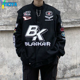 Coats Varsity Baseball Bomber Jacket Women Hip Hop Harajuku Bone Letter Patchwork Jackets Streetwear Men Unisex coat