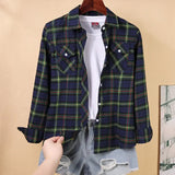 Blouses Shirts Tunic Womens Tops And Blouses 2020 Womenswear Long Sleeve Clothing Button Up Down Plaid Good Quality