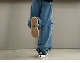 Multi Pockets Vintage Baggy Cargo Jeans-Outfit
