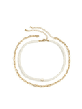 2Pcs Heart Faux Pearl Necklace-Outfit