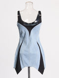 Fongt High-End Feel Denim Sling Skirt 2025 Autumn And Winter Women's New Bag Hips Waist Fish Bone Dress Dress Woman