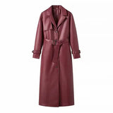 Fongt Women's Street Trend Locomotive Wind Sheep Leather Coat