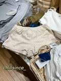 Women Soft Cotton Front Buttons Shorts 2023 Summer Vintage Low Waist Female Chic Bottoms-Outfit