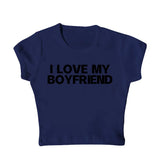 LOVE MY BOYFRIEND Summer Fashion Girls Pink Y2k Crop Top Harajuku Short Sleeve Women T-Shirt Baby Tee Streetwear EMO Girl Punk-Outfit