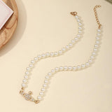 Planet Pearl Necklace-Outfit