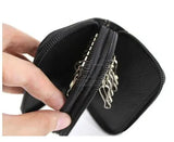 Arrival Men Genuine Leather Bag Coin Purse Double Zipper Key Wallets Fashion Women Housekeeper Card Key