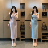 Fongt Roo Wind Temperament Kinesi Dress Design Feel Waist Display Body Ass Long Skirt
