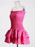 Spring 2025 New Fashion Temperament To Collect Waist Thin Bra Dress Tea Break High-End Heavy Industry Embroidery
