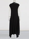 French Retro Style Dress 2025 New Semi-High-Collar Irregular Design Temperament High-End Dress Dress