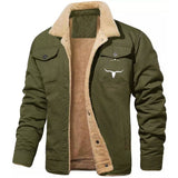 Fongt And Winter Men's Jacket With Velvet Cotton Work Clothes Casual Jacket Jacket
