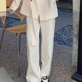 Fongt 2024 New Blazer, High Waist, Wide Leg Trousers, Two-Piece New Women's Suit-Outfit