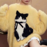 Fuzzy Cat Sweater-Outfit