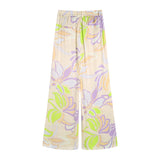 Spring Printed Shirt 2624138 Printed Wide-Leg Trousers 2775156 Suit-Outfit