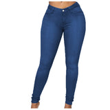 Autumn And Winter 2022 Female Jeans Pants Temperament Commuting Fitness Pants Tight Pants-Outfit