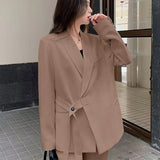Fongt 2024 New Blazer, High Waist, Wide Leg Trousers, Two-Piece New Women's Suit-Outfit