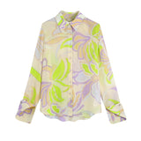 Spring Printed Shirt 2624138 Printed Wide-Leg Trousers 2775156 Suit-Outfit