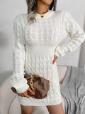 2025 Casual Mahjong Bagg Hip Dress Bottom Sweater Dress Women's