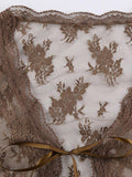 Open Front Lace Long Sleeve Crop Blouse-Outfit