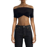 Fongt Spring And Summer Explosion Women's First-Word Short-Sleeved