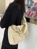 Vintage Wash Large Shoulder Bag-Outfit