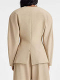 Solid Color Long Sleeve Pocket Jacket 2024 Fashion Women's Comfortable Casual Casual At-Outfit